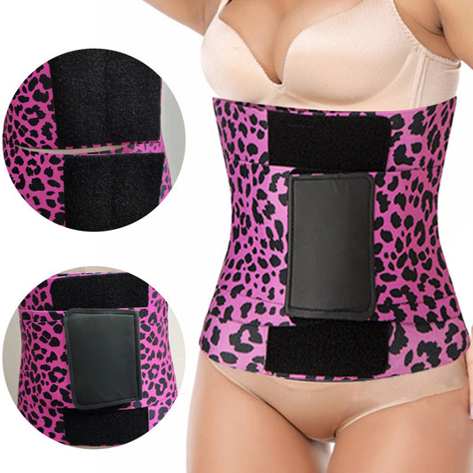 Women's Stretch Fitness Violently Sweat Leopard Print Waistband